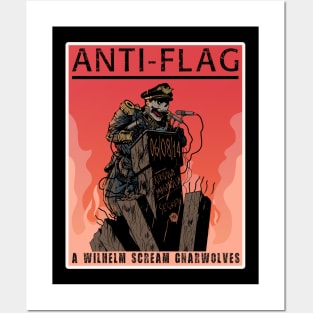 The anti skull dictator peaking flag Posters and Art